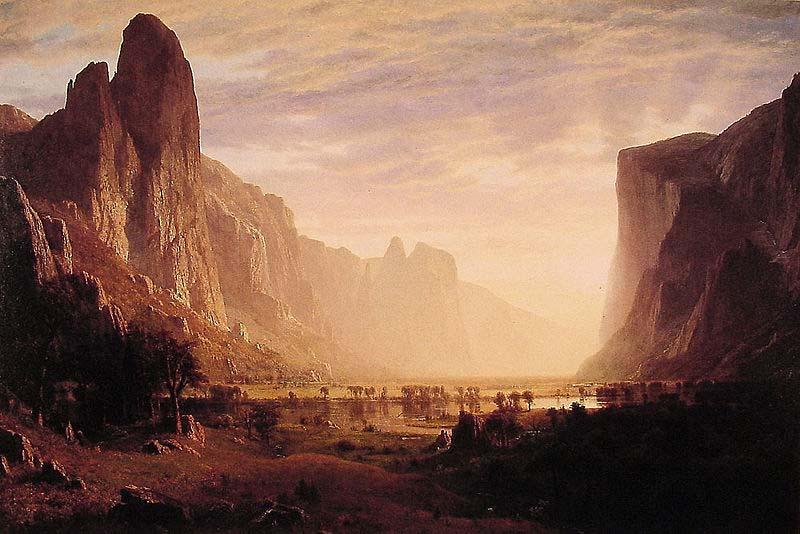 Albert Bierstadt Albert Bierstadt Looking Down Yosemite Valley oil painting image